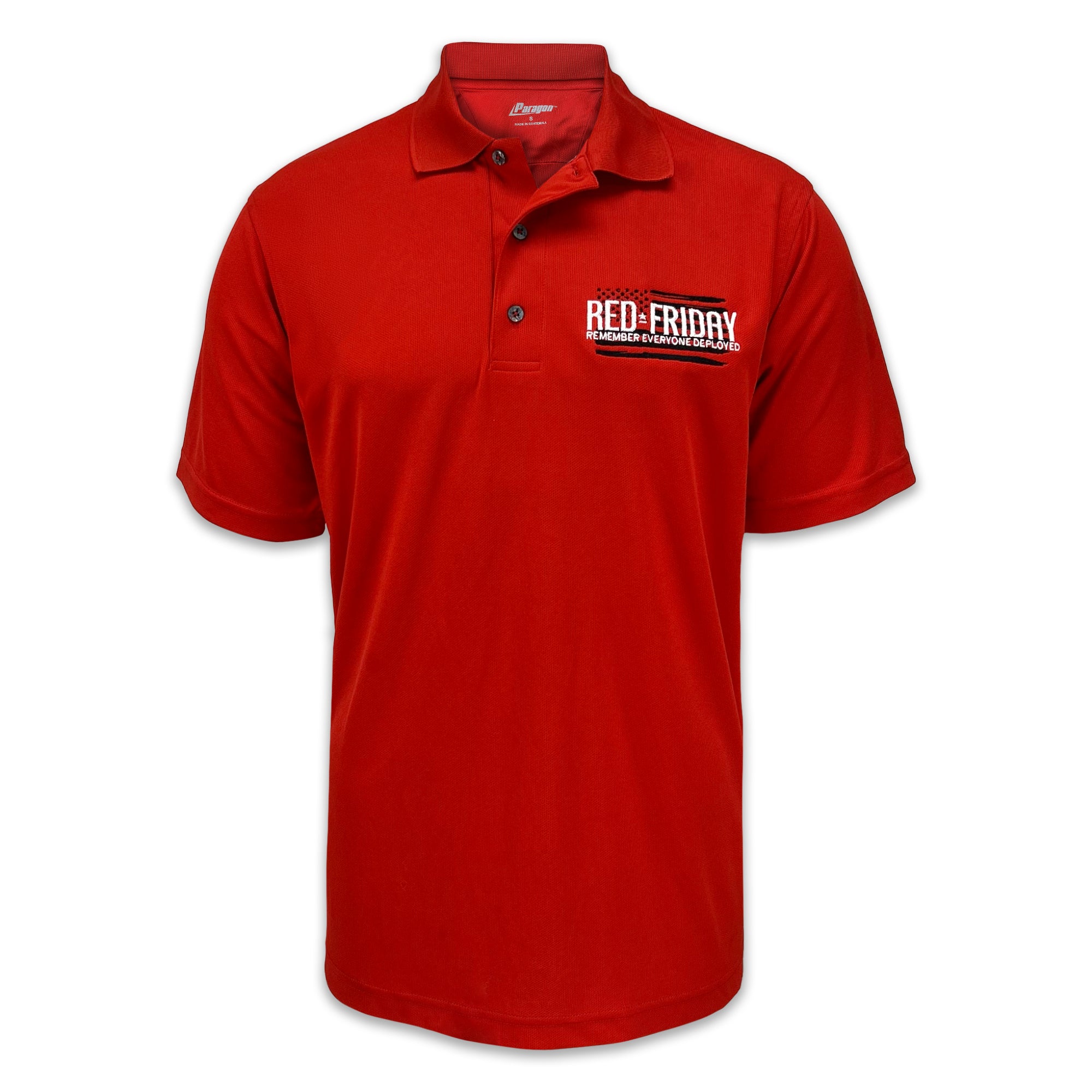 RED Friday Embroidered Performance Polo (Red)