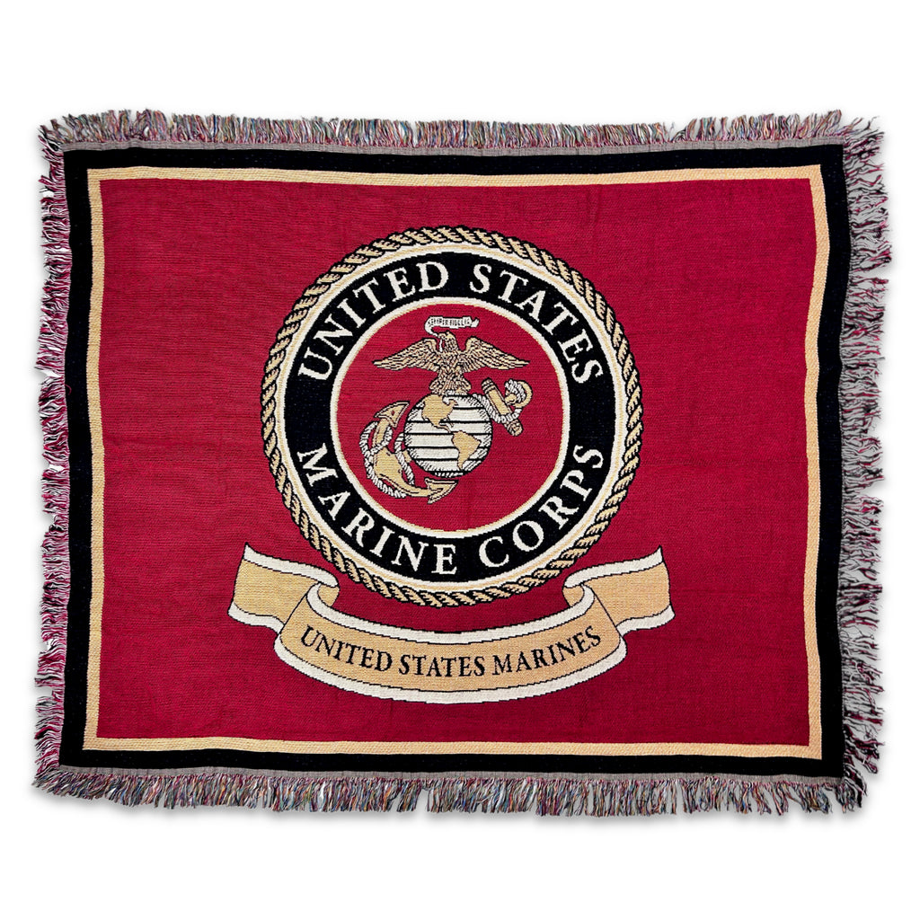 Marines Knit Blanket (Black)
