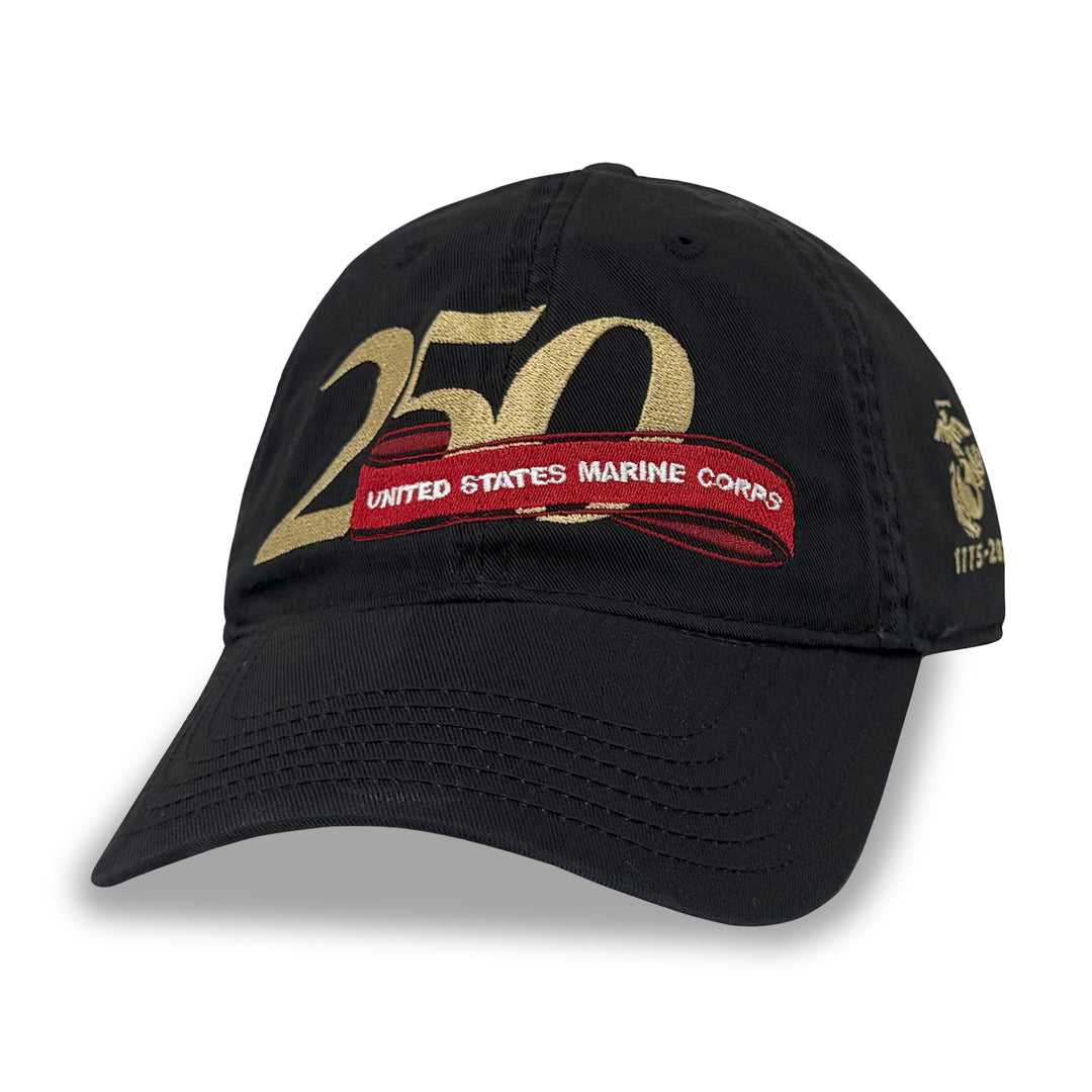 USMC 250th Anniversary Hat (Black)