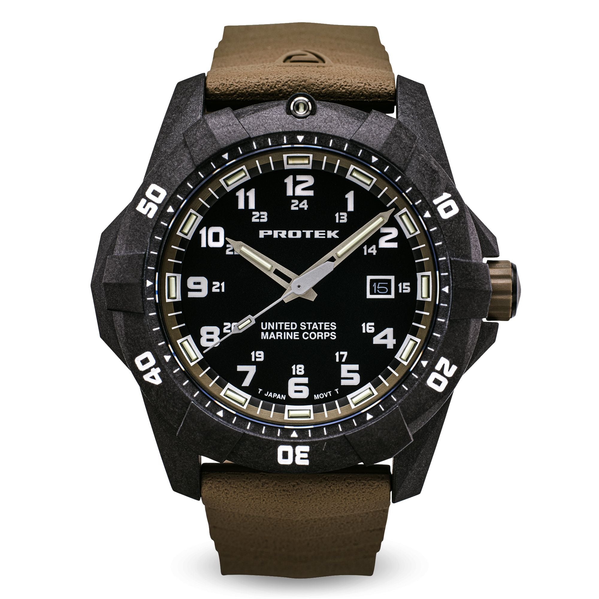 ProTek USMC Carbon Composite Dive Watch - Carbon/Black/Sand (Sand Band)*