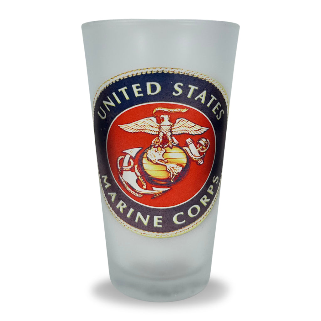 Marines Circle Seal Frosted Mixing Glass Tumbler