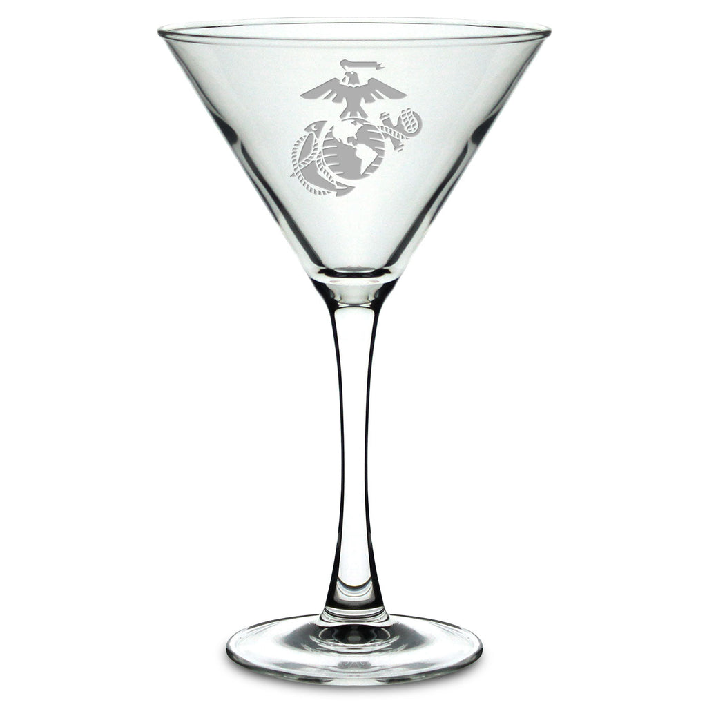 Marines EGA 10oz Martini Glass