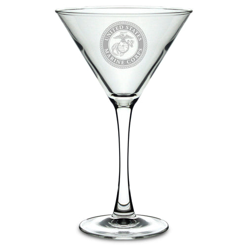 Marines Seal 10oz Martini Glass