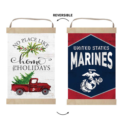 USMC Home Christmas Reversible Banner