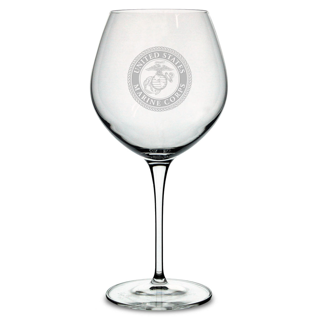 Marines Seal Luigi Bormioli 22oz Robusto Wine Glass