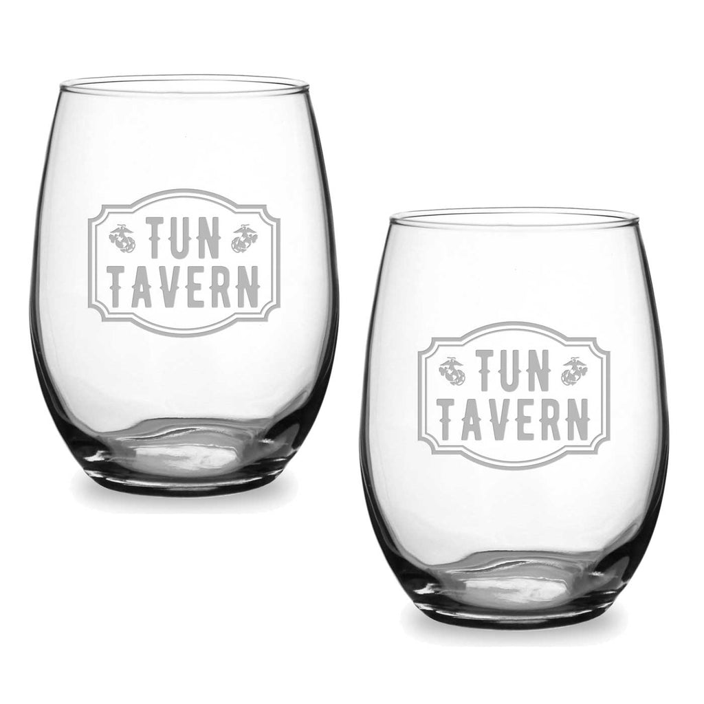 Tun Tavern Set of 2 21oz Stemless Wine Glasses*