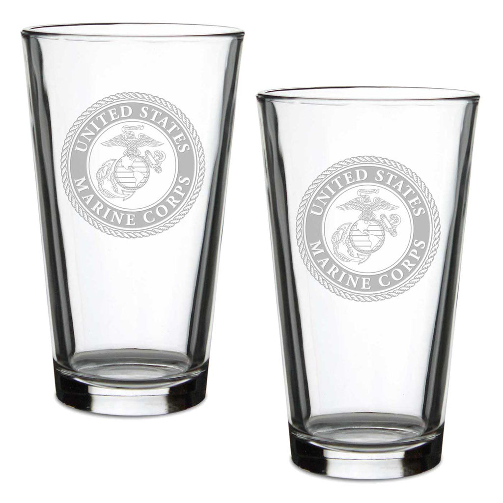 Marines Seal Set of 2 16oz Pint Glasses