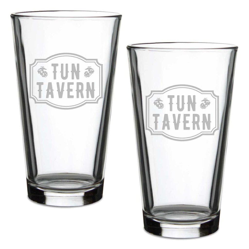 Tun Tavern Set of 2 16oz Pint Glasses