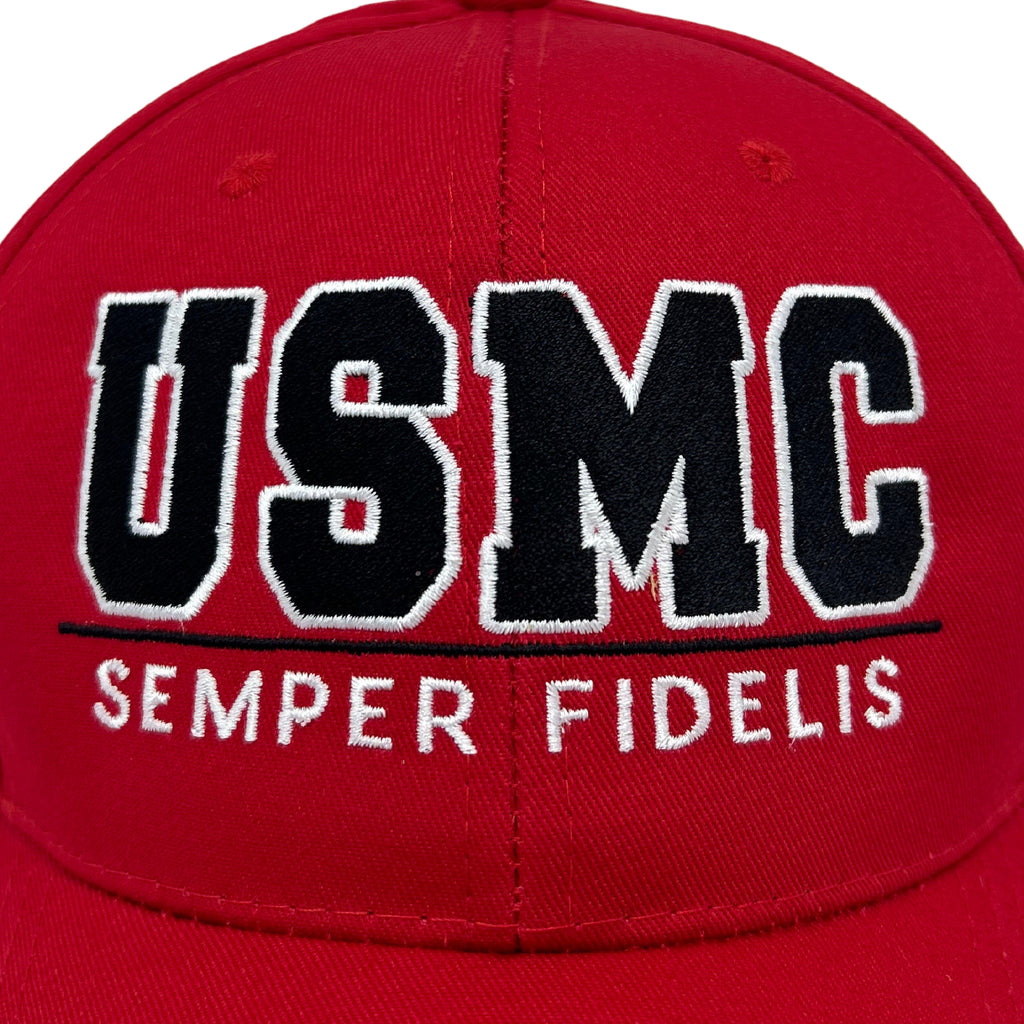 USMC 3D Semper Fidelis Hat (Red)