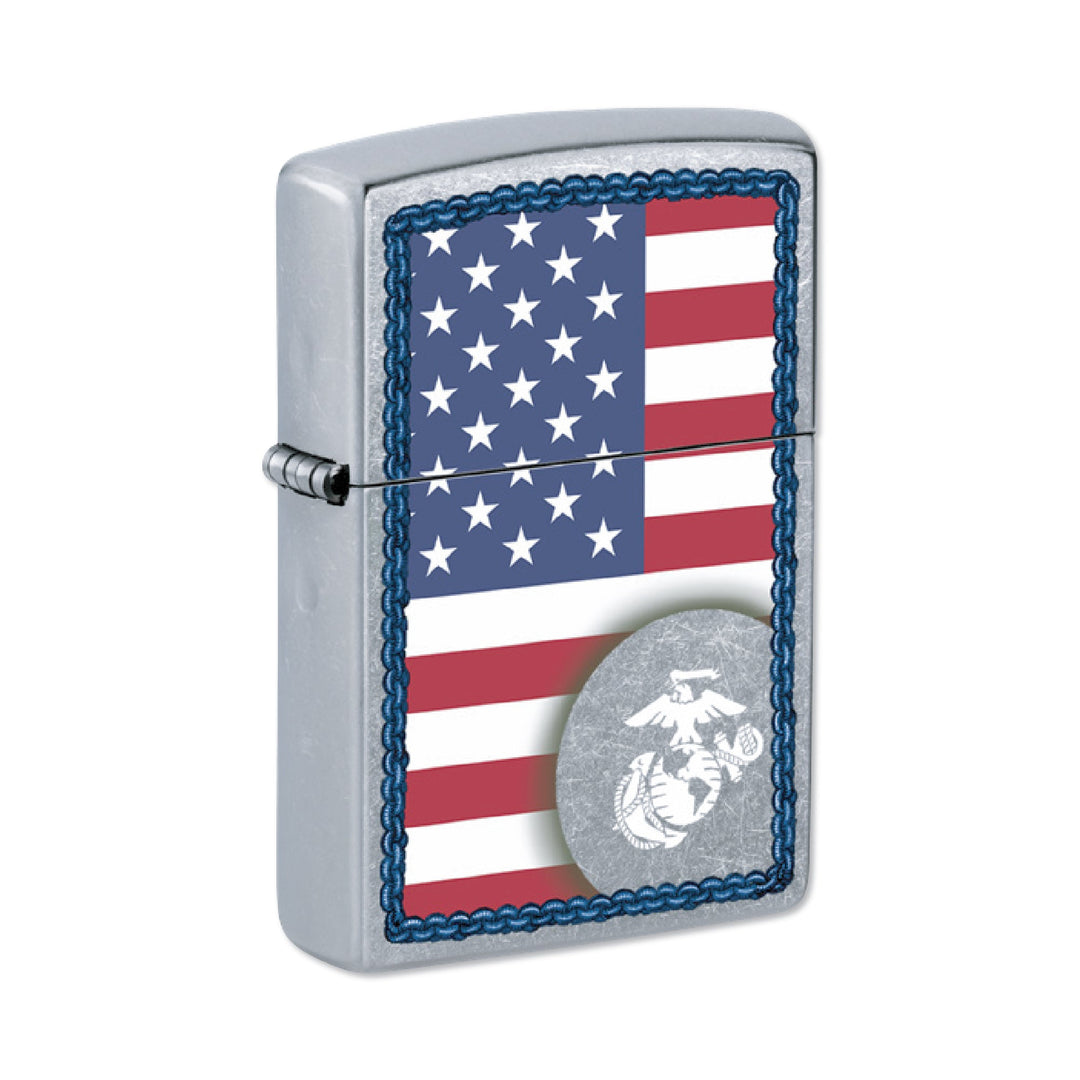 United States Flag EGA Street Chrome Zippo