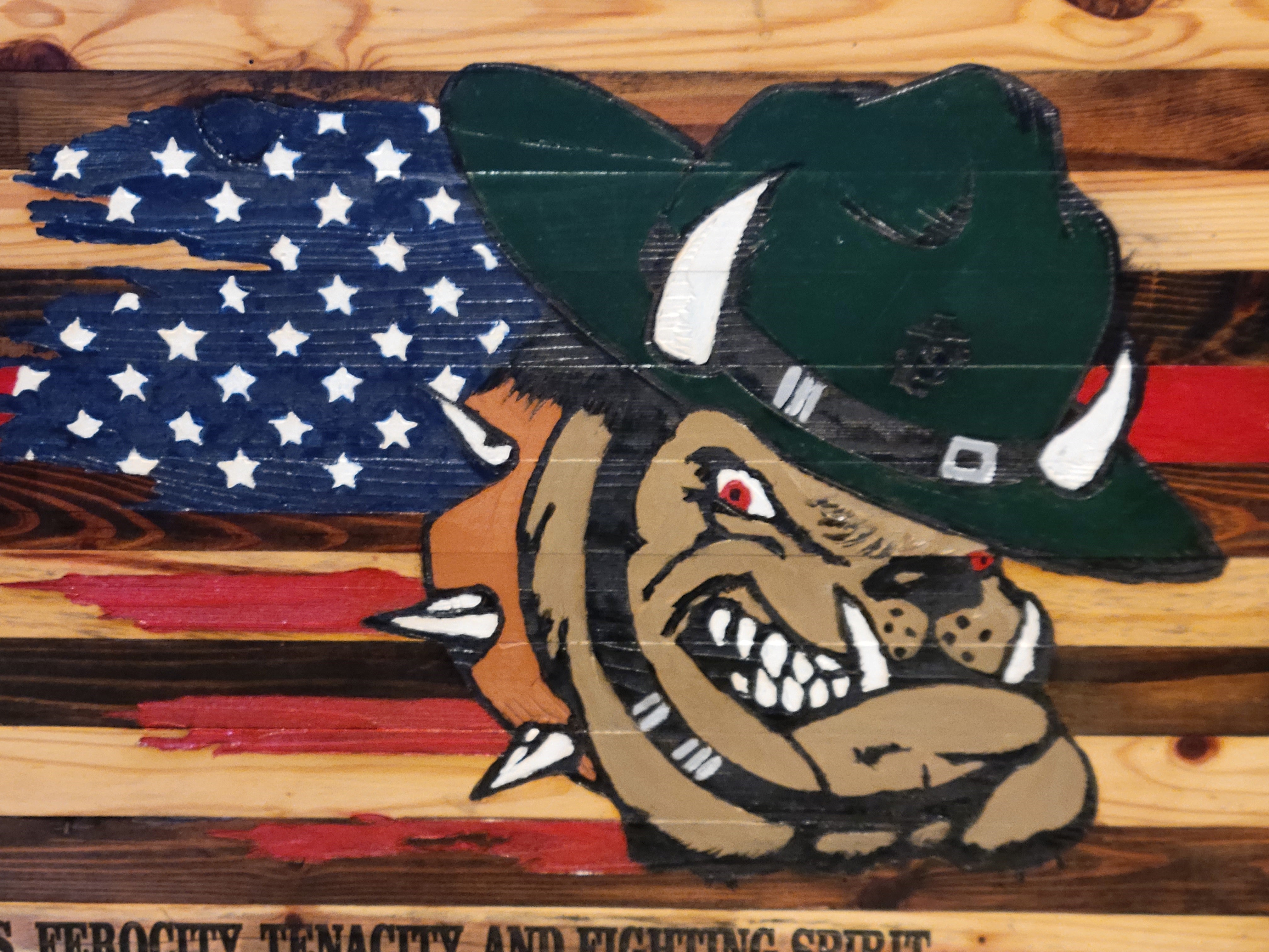 Devil Dogs Barnwood Flag Sign*