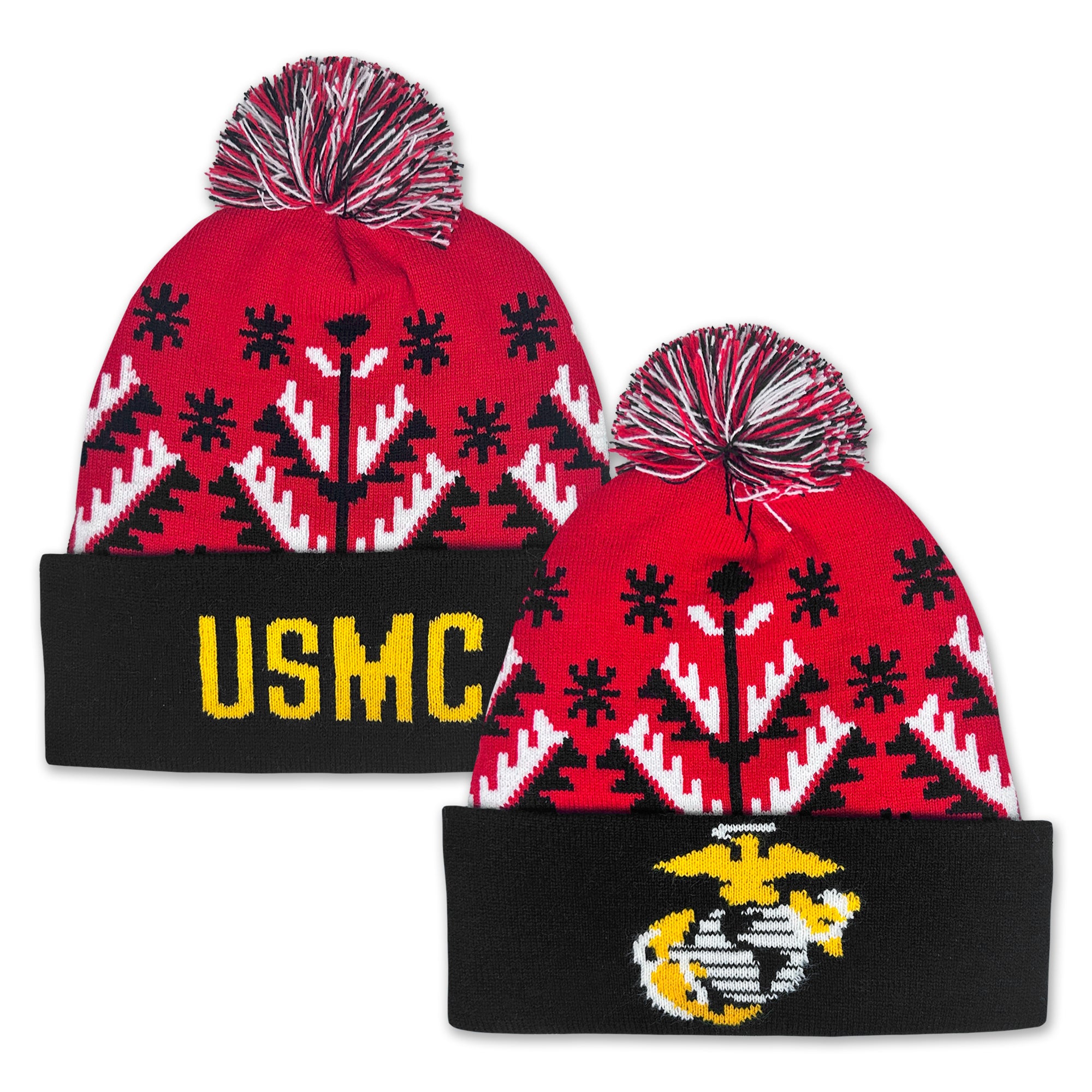 Marines EGA Knit Pom Beanie