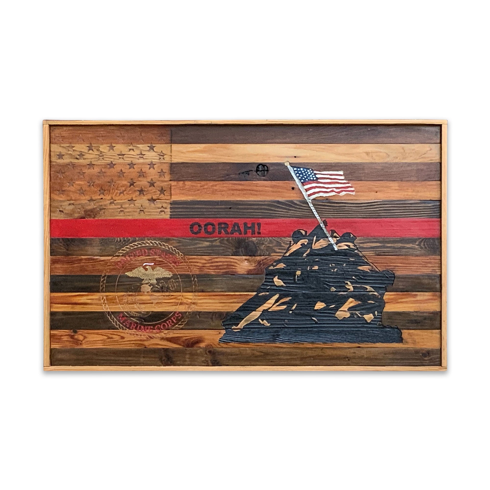 IWO JIMA Barnwood Flag (Large)*