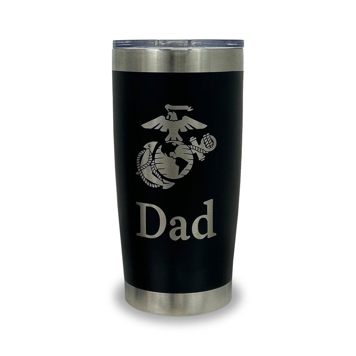 Marines Dad 20oz Stainless Steel Tumbler (Black)