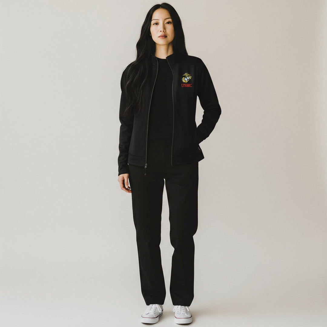 Ladies Embroidered EGA Soft Shell Jacket (Black)