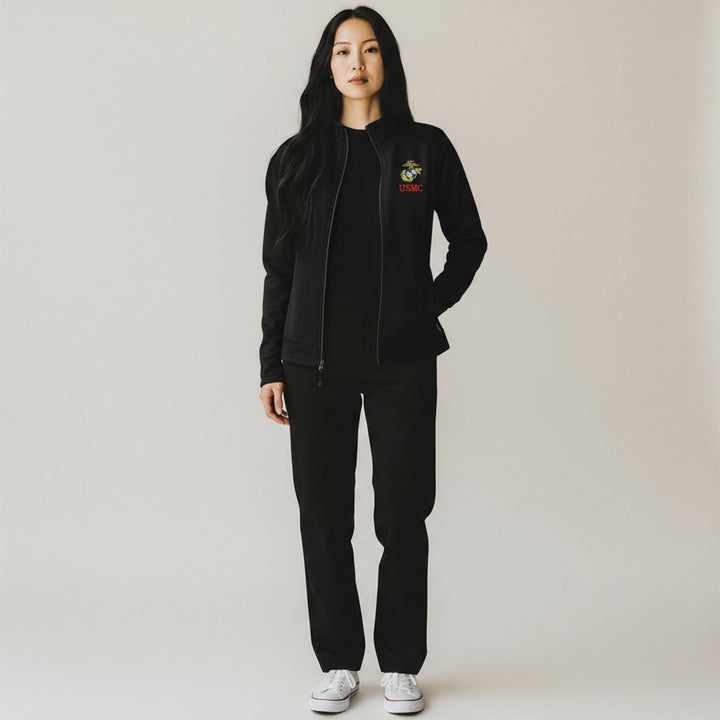 Ladies Embroidered EGA Soft Shell Jacket (Black)