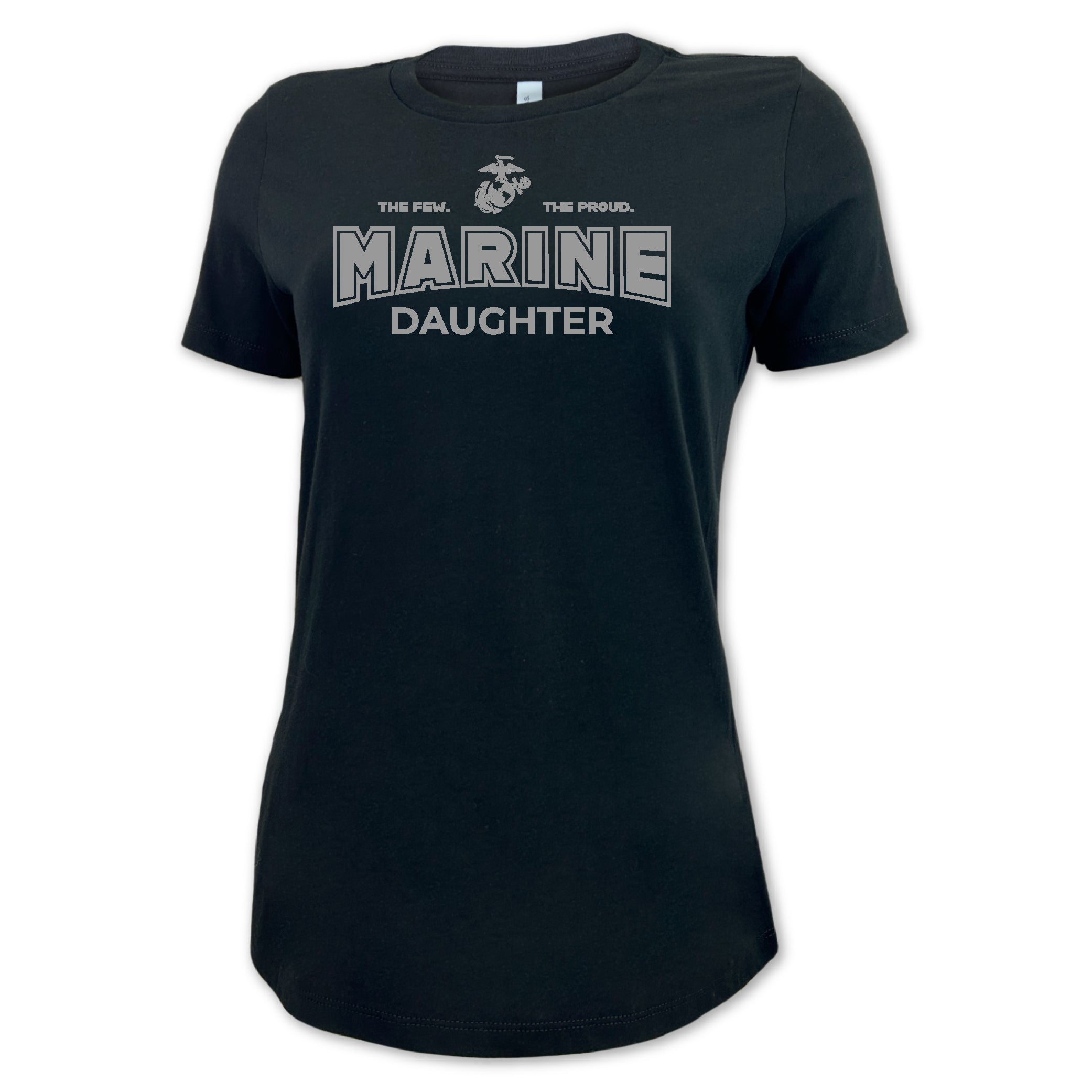 Marines Daughter Ladies T-Shirt (Black)