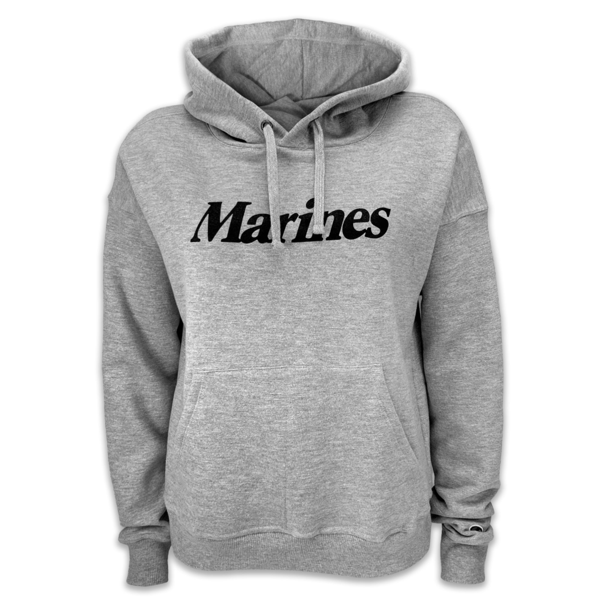 Marines Champion Ladies Logo Core Hood (Grey)