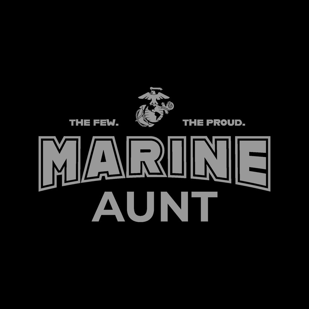 Marines Aunt Ladies T-Shirt (Black)