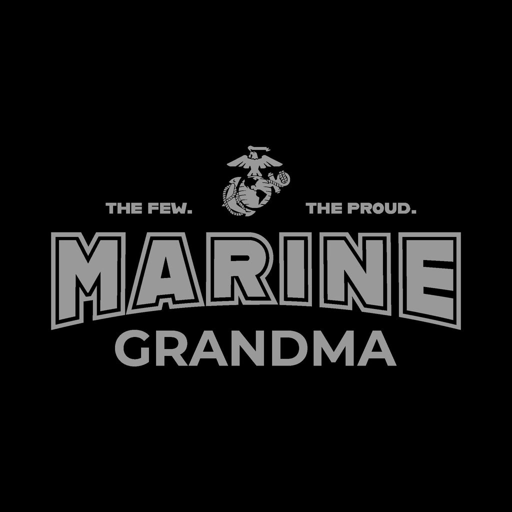 Marines Grandma Ladies Crewneck (Black)