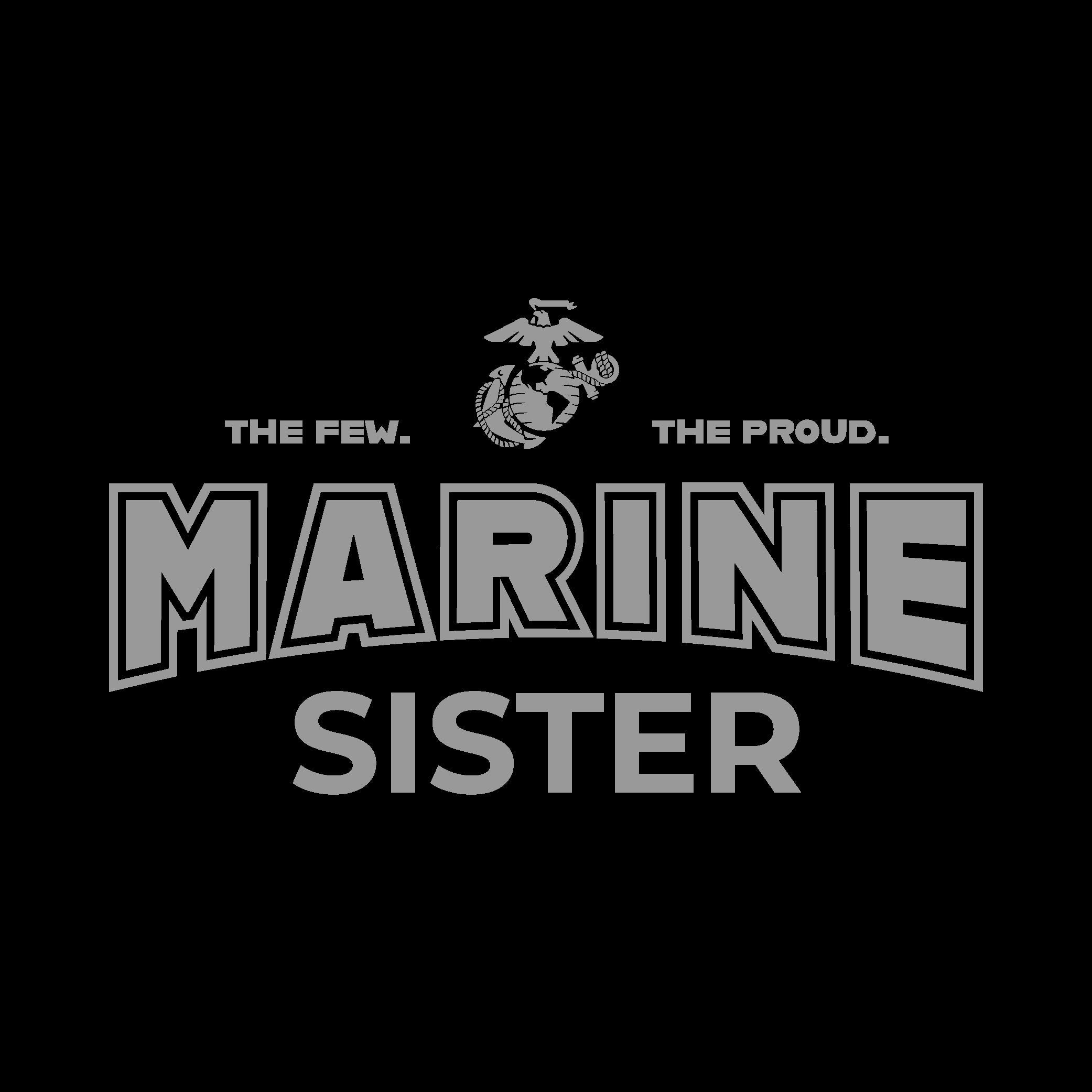 Marines Sister Ladies Crewneck (Black)