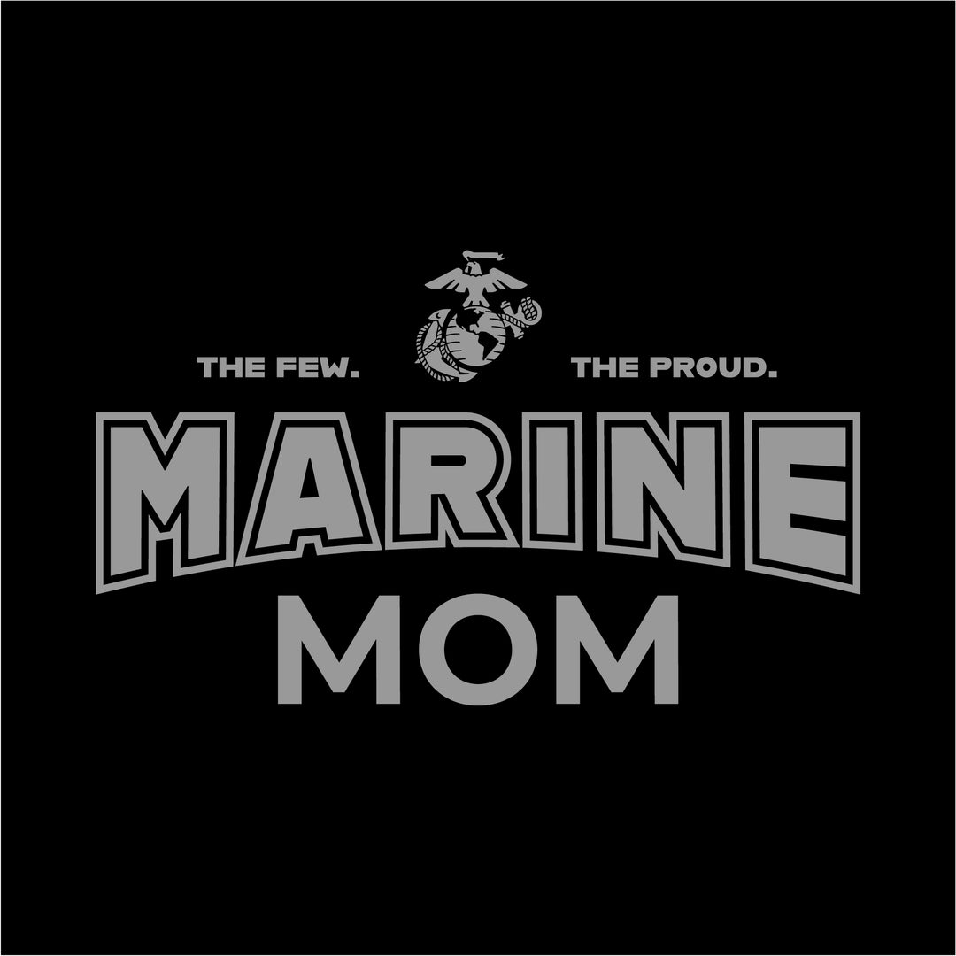 Marines Mom Ladies T-Shirt (Black)