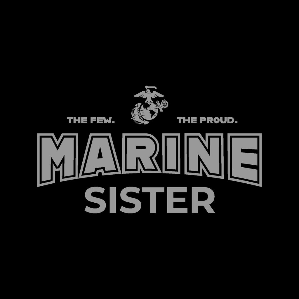 Marines Sister Ladies T-Shirt (Black)