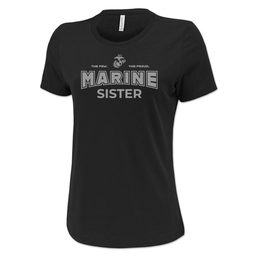 Marines Sister Ladies T-Shirt (Black)