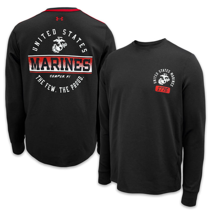 Marines Under Armour Motion HW Long Sleeve T-Shirt (Black)