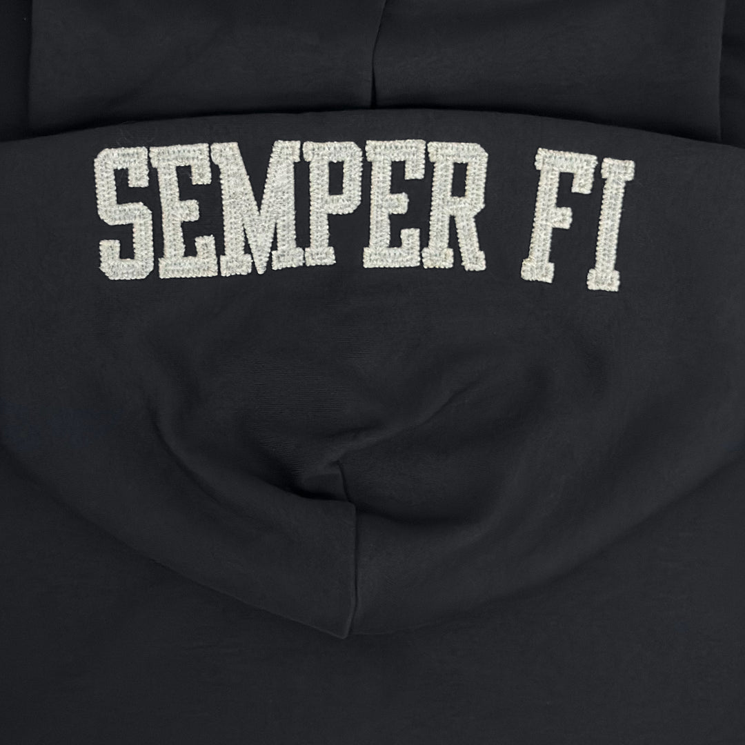 Marines Under Armour Icon Fleece Hood (Black)
