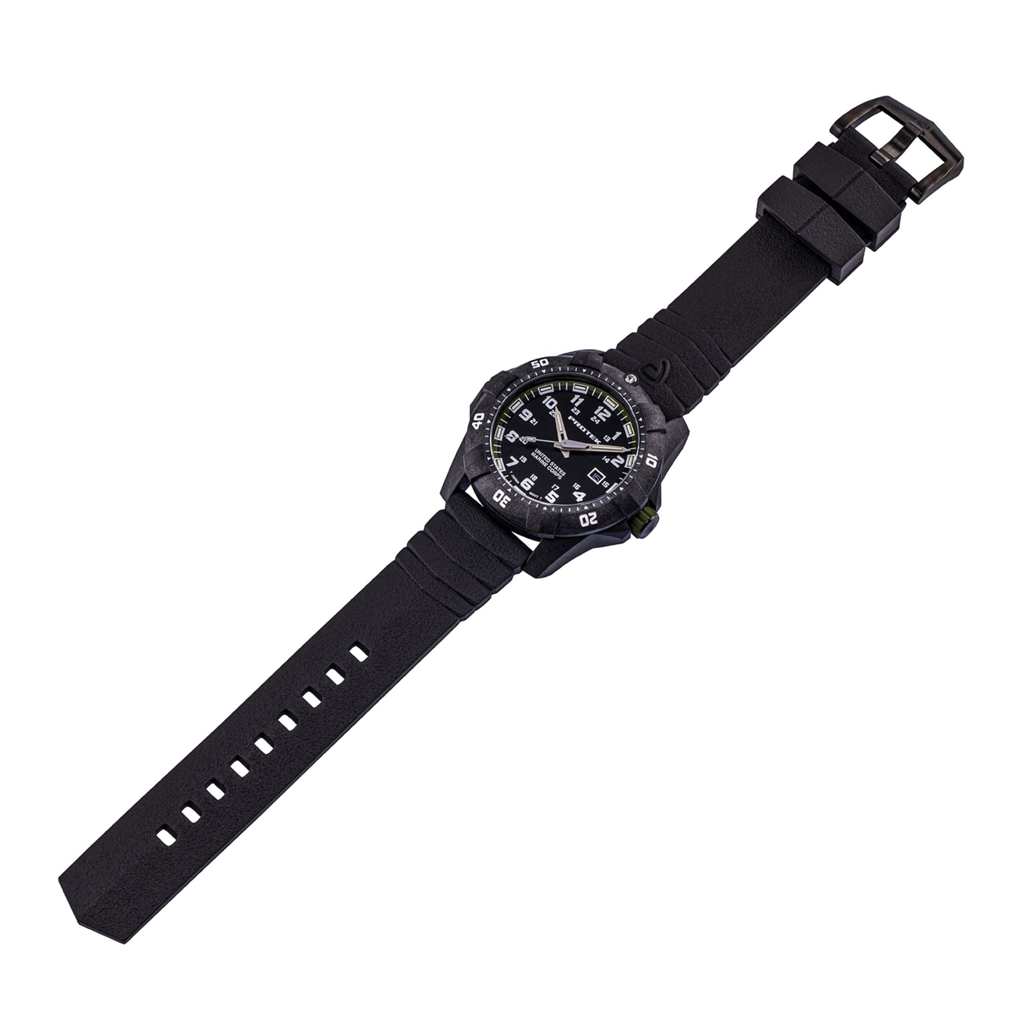 ProTek USMC Carbon Composite Dive Watch - Carbon/Black/Green (Black Band)*