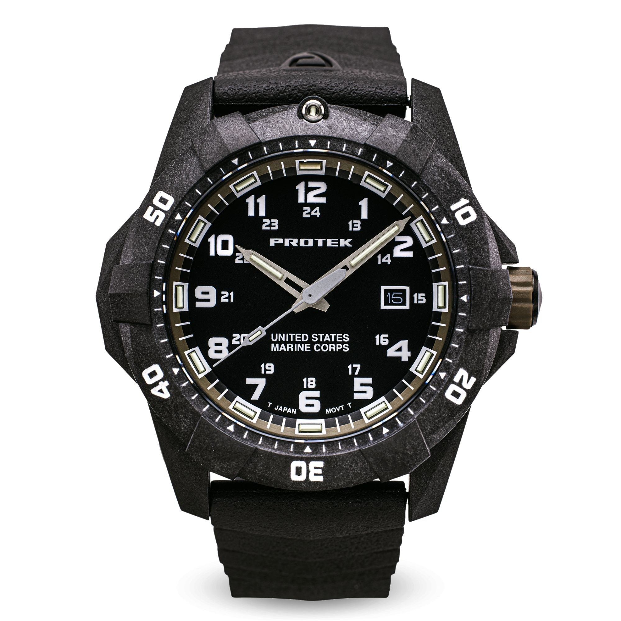 ProTek USMC Carbon Composite Dive Watch - Carbon/Black/Sand (Black Band)*