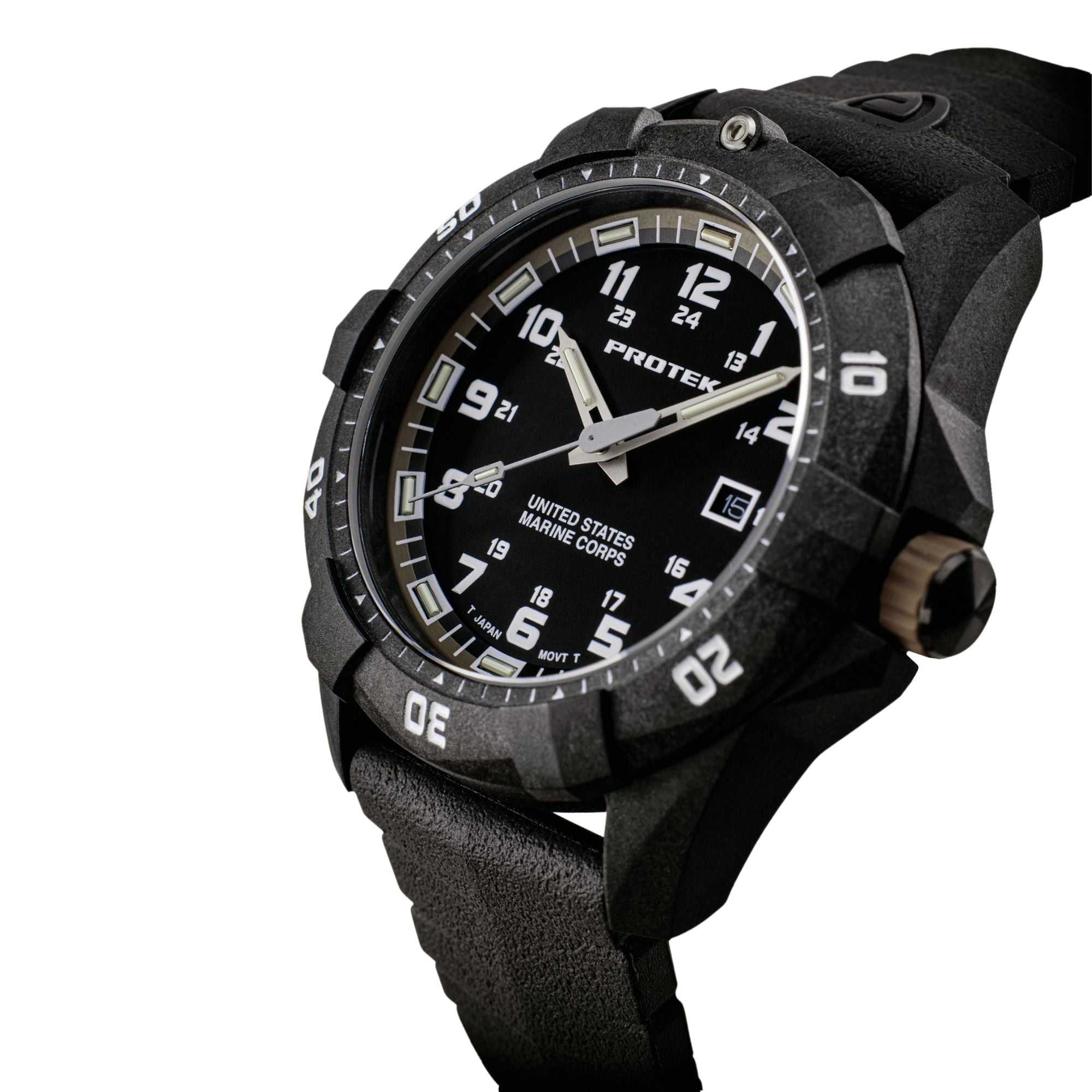 ProTek USMC Carbon Composite Dive Watch - Carbon/Black/Sand (Black Band)*