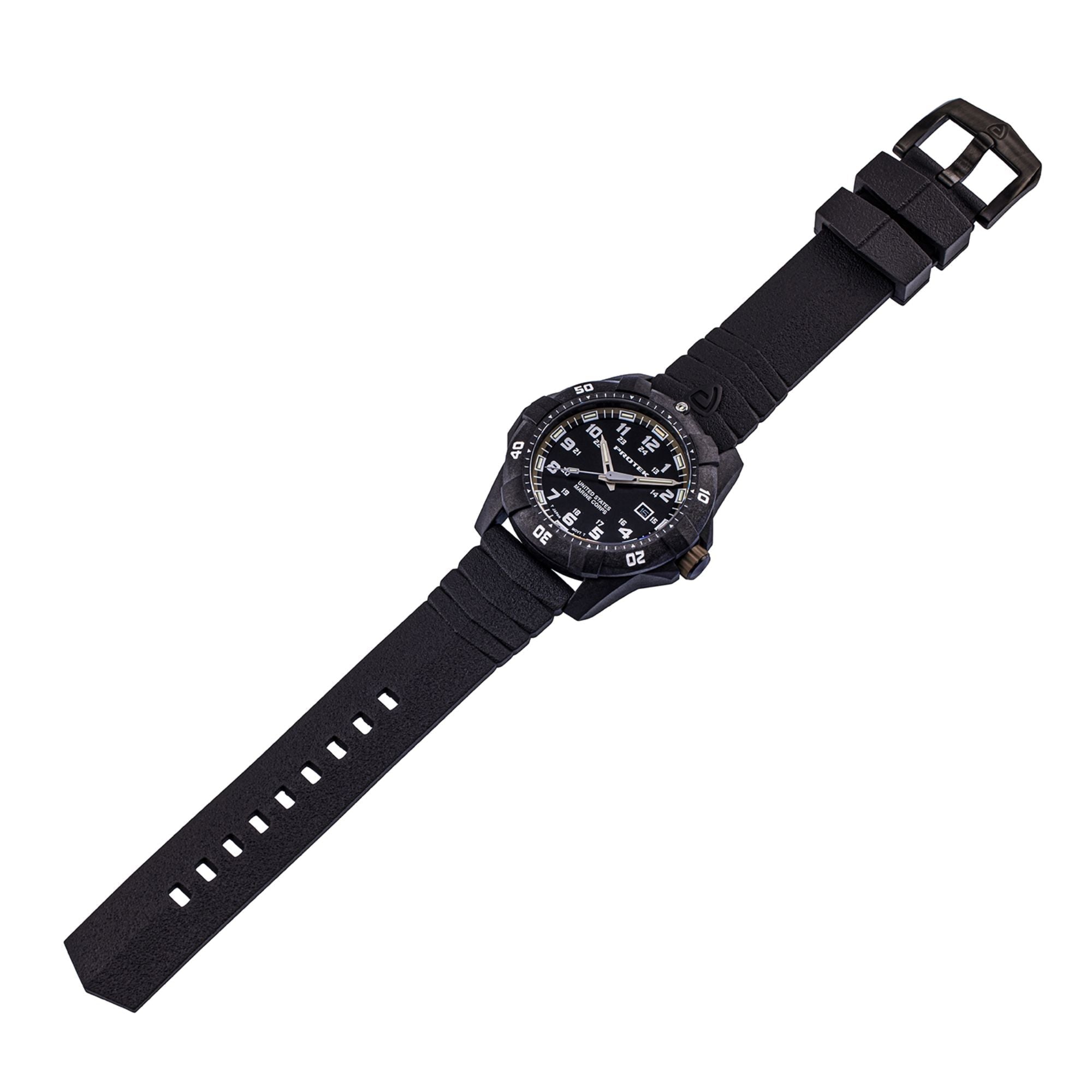 ProTek USMC Carbon Composite Dive Watch - Carbon/Black/Sand (Black Band)*