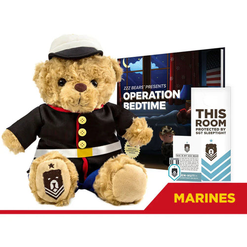 Sleeptight Marine Dress Blue Bear & Storybook