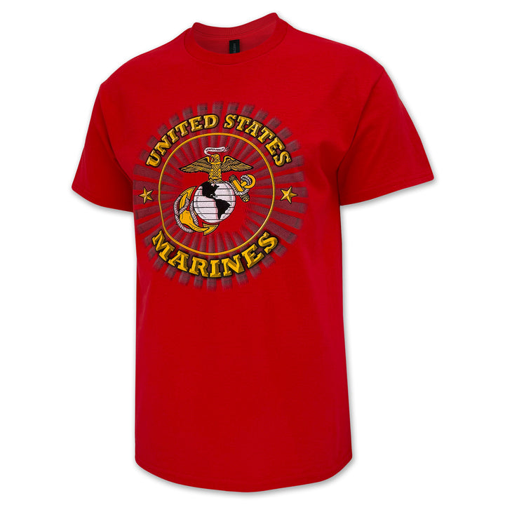 United States Marines Sunburst T-Shirt (Red)