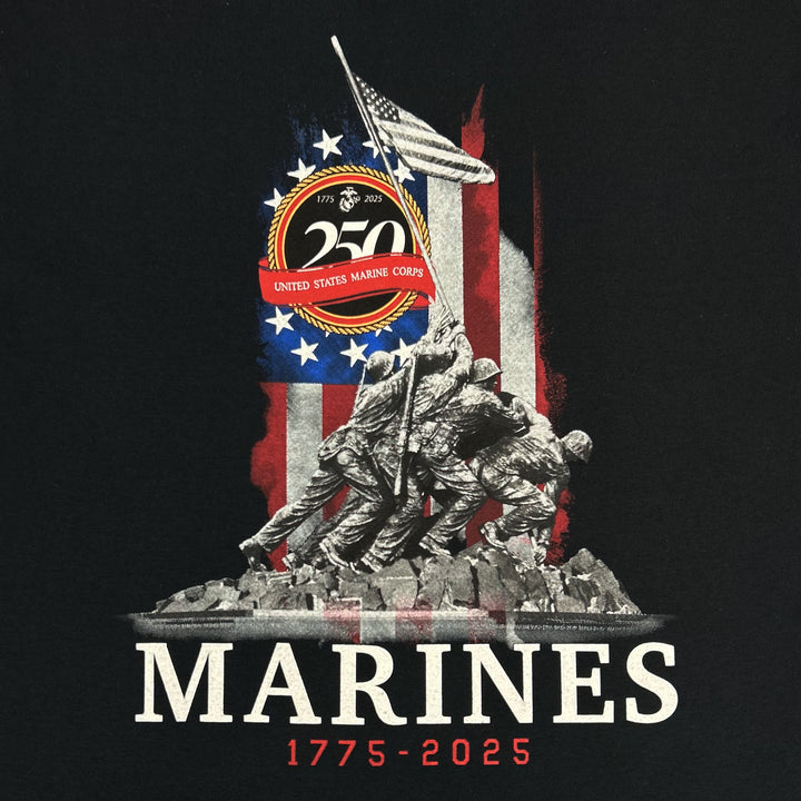 Marines 250th Anniversary Iwo Jima T-Shirt (Black)