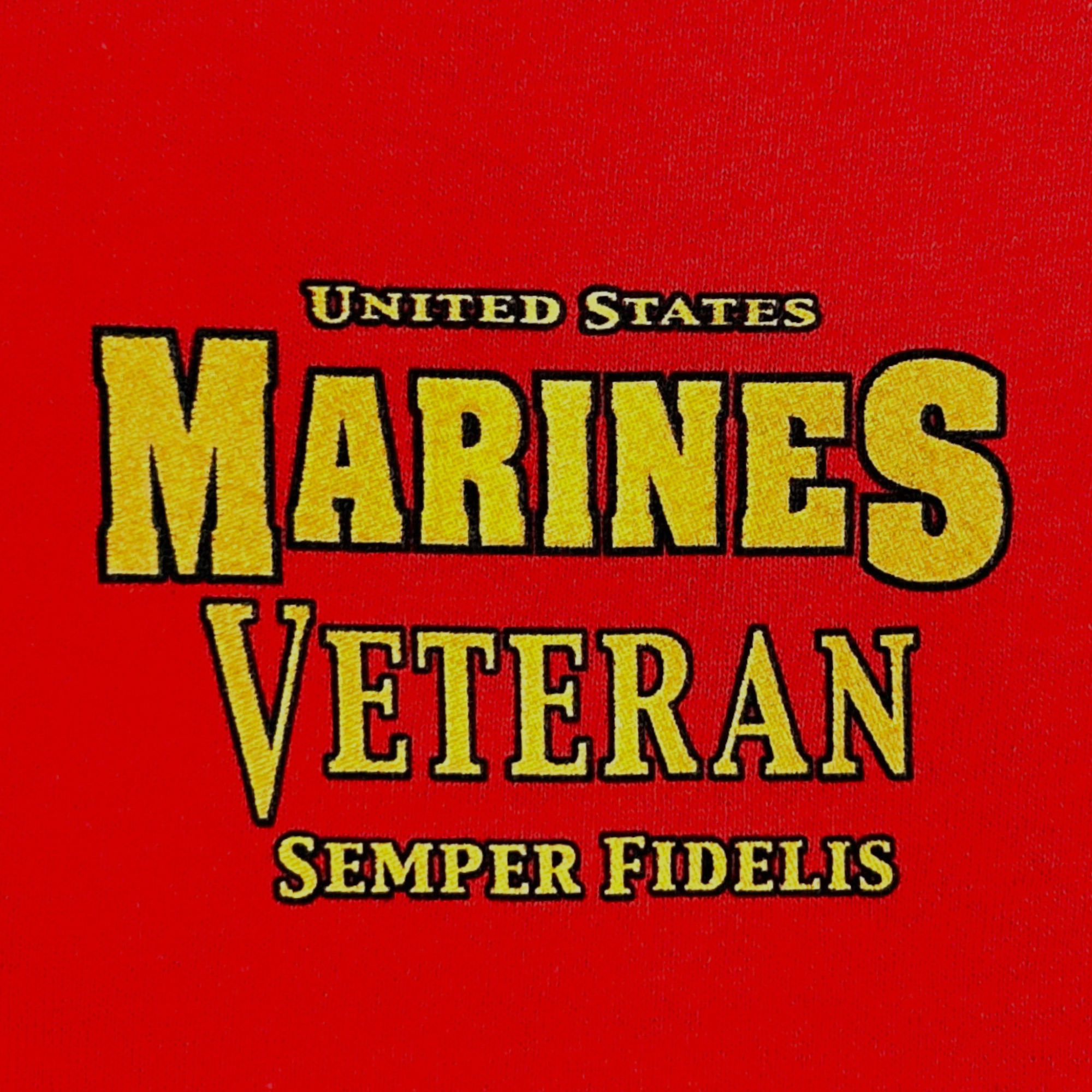 Marines Veteran Star Band T-Shirt (Red)