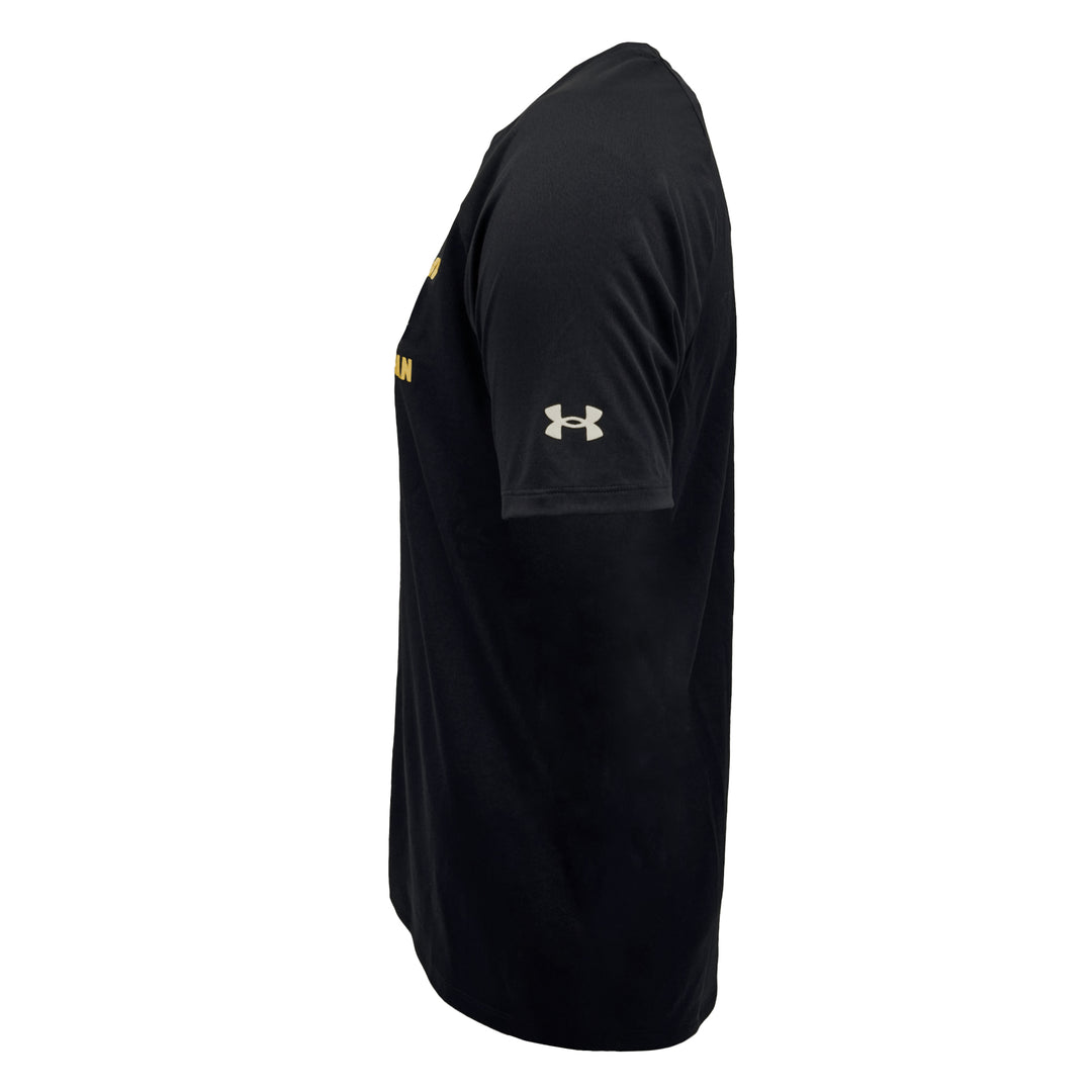 Marines Under Armour Left Chest EGA Veteran Tech T-Shirt (Black)