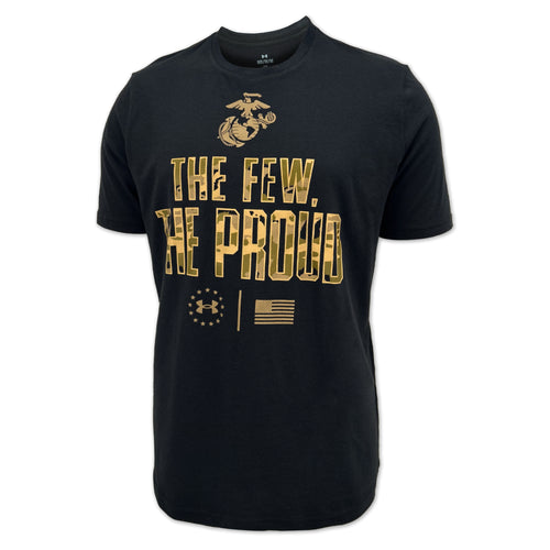 Marines Under Armour The Few The Proud Camo Cotton T-Shirt (Black)