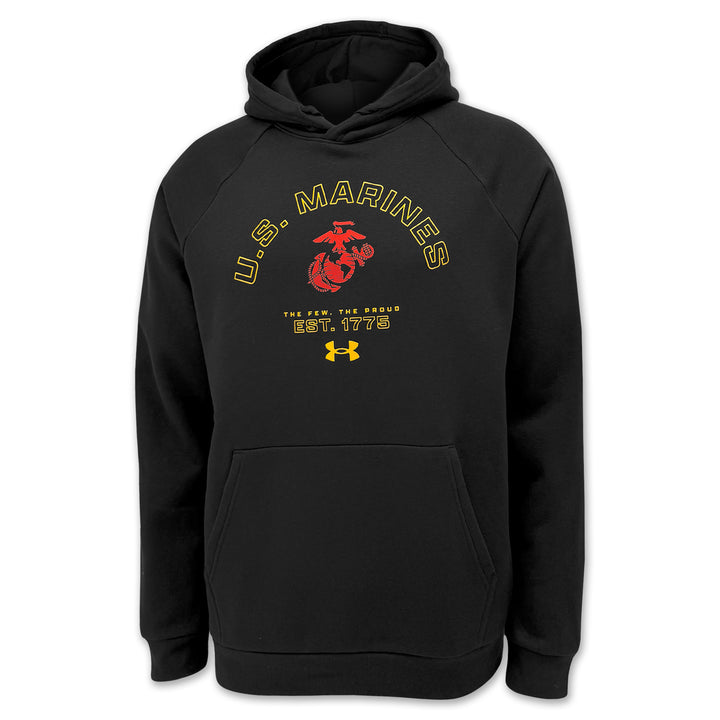 Marines Under Armour The Few The Proud Rival Fleece Hood (Black)