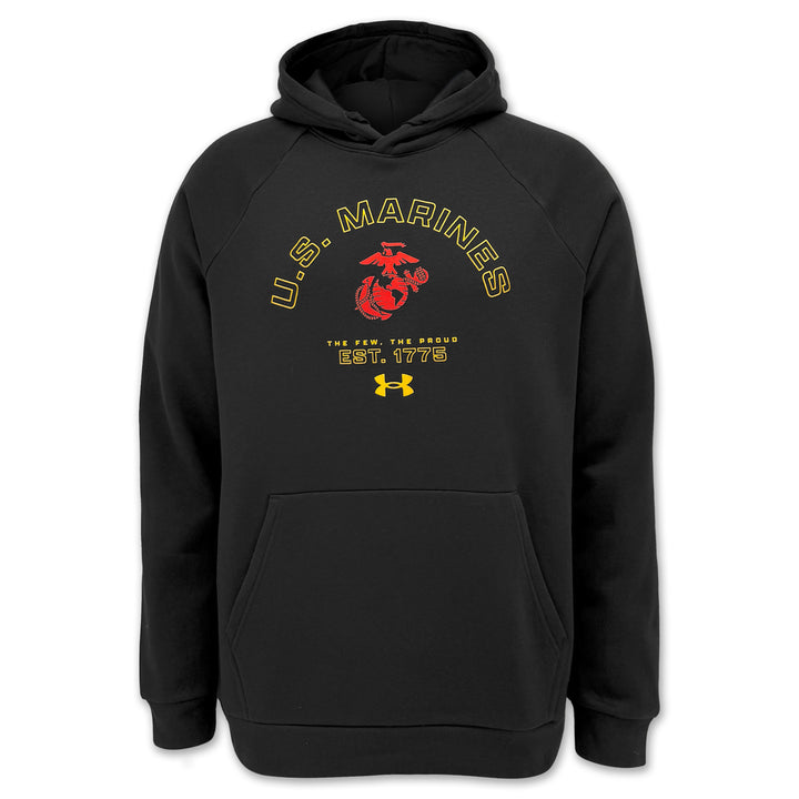 Marines Under Armour The Few The Proud Rival Fleece Hood (Black)