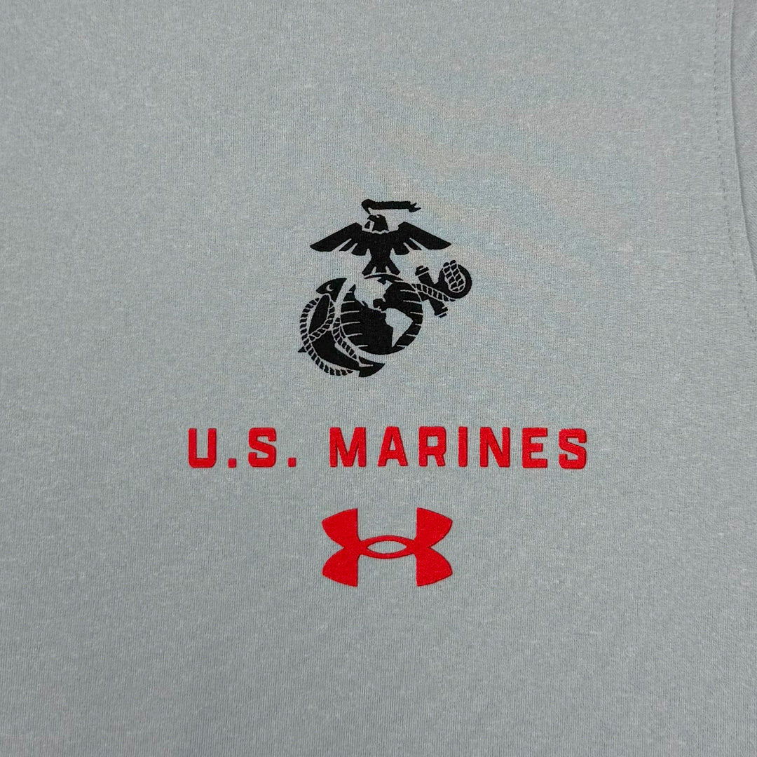 United States Marines EGA Under Armour Tech T-Shirt (Grey)