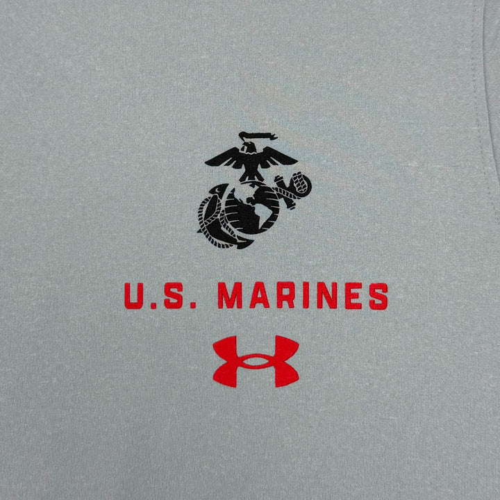 United States Marines EGA Under Armour Tech Long Sleeve T-Shirt (Grey)