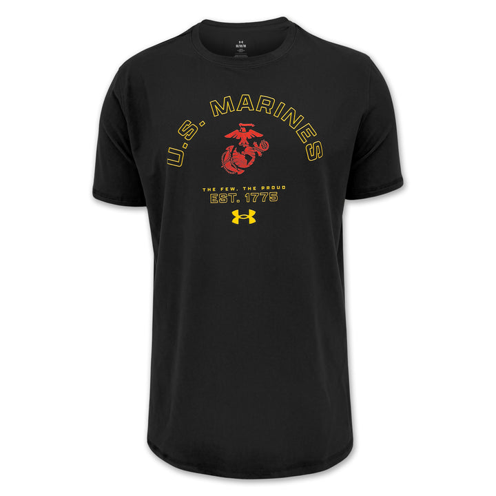Marines Under Armour The Few The Proud Tech T-Shirt (Black)