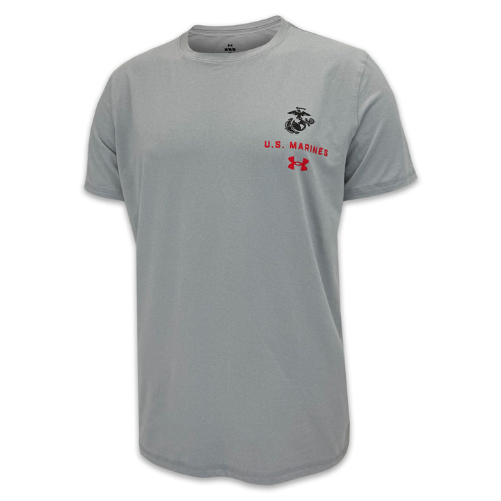 United States Marines EGA Under Armour Tech T-Shirt (Grey)