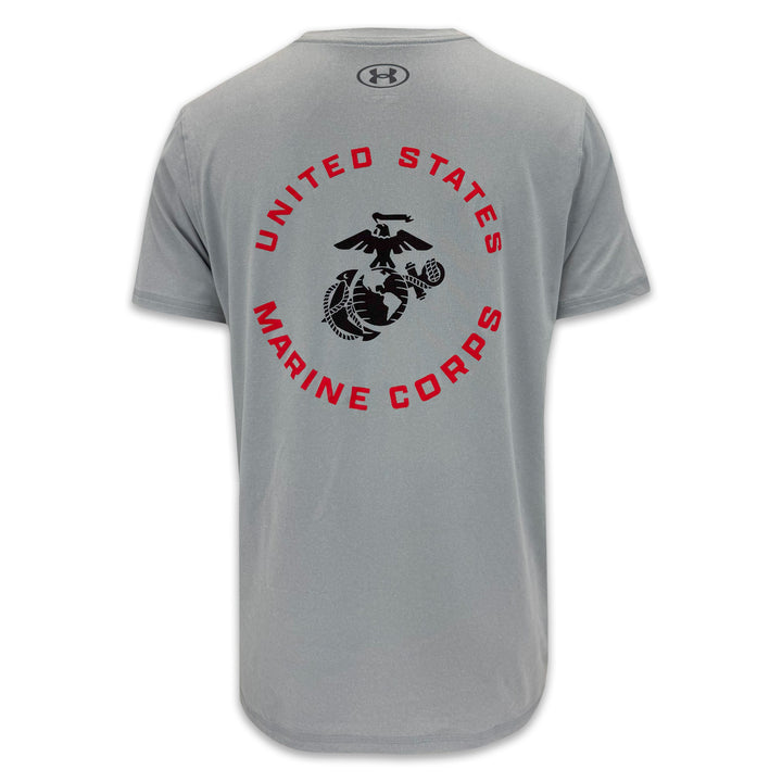 United States Marines EGA Under Armour Tech T-Shirt (Grey)