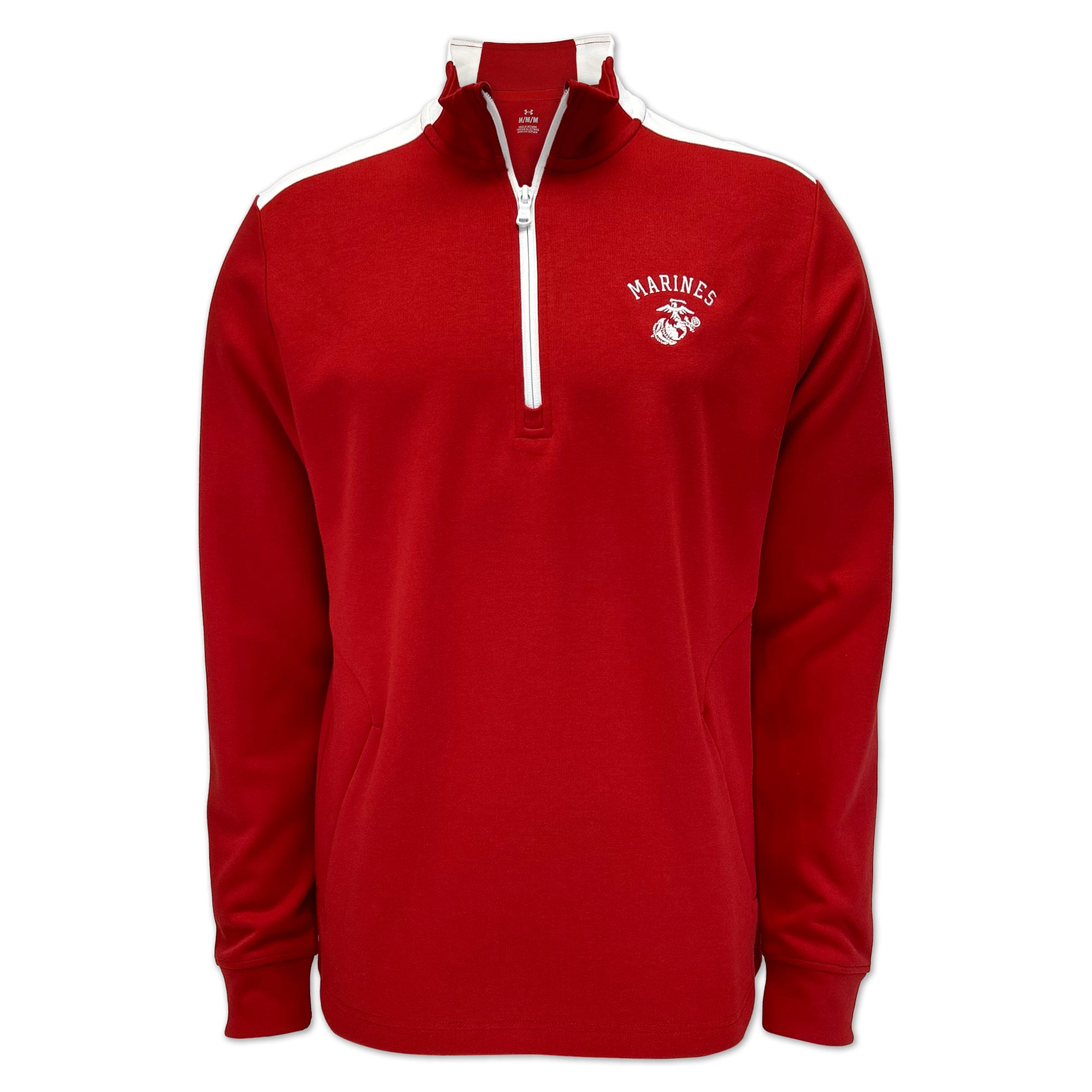 Marines Under Armour Gameday Double Knit Fleece 1/4 Zip (Red)