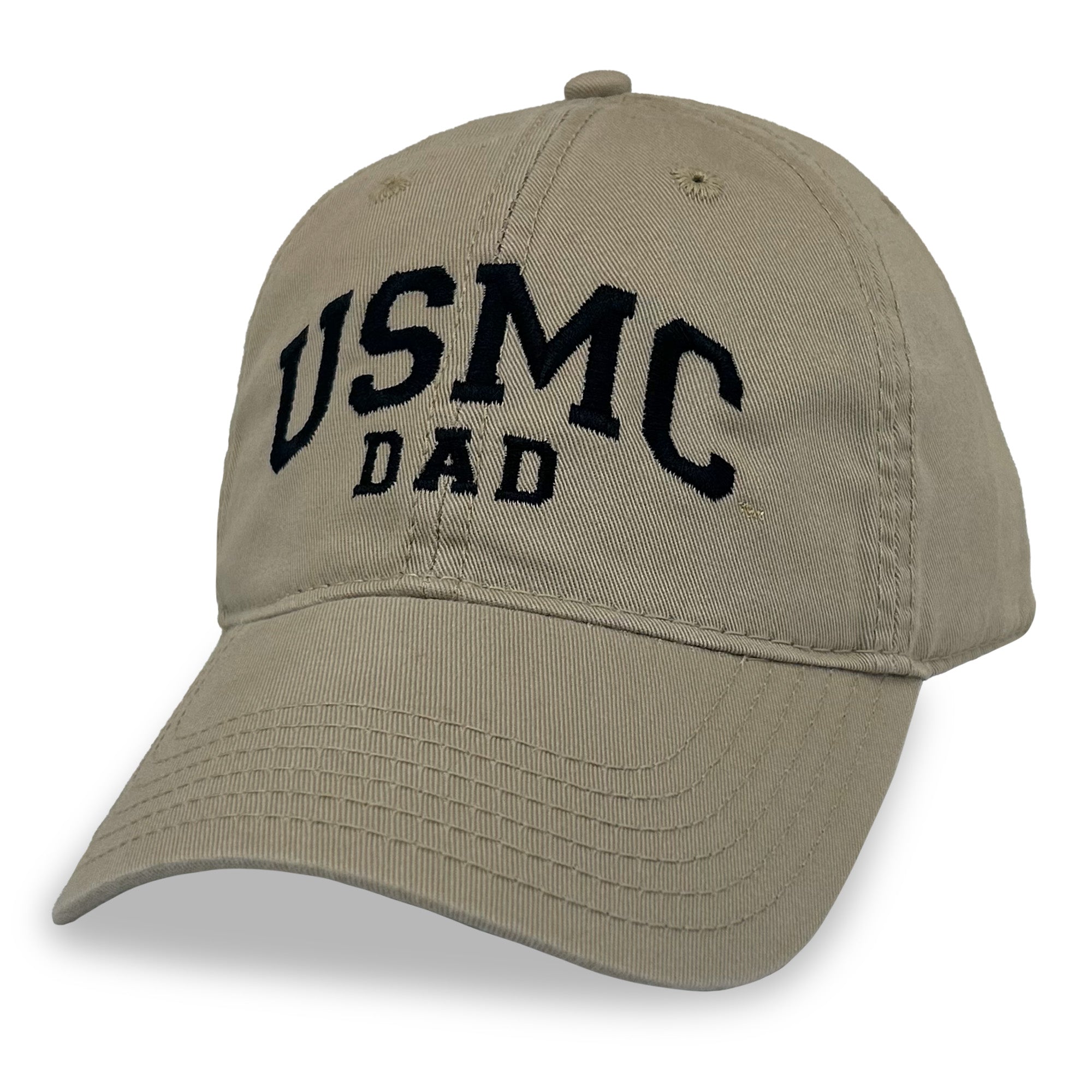 USMC Dad Relaxed Twill Hat (Khaki/Black)