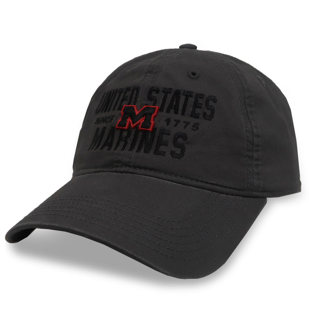 United States Marines Lightweight Relaxed Twill Hat (Washed Black)
